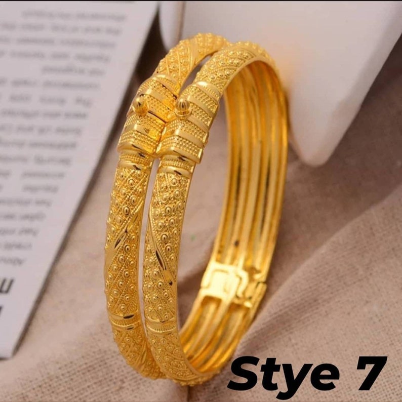 18k Gold Plated Indian Bangles Bracelet Women's Fashion Etsy UK