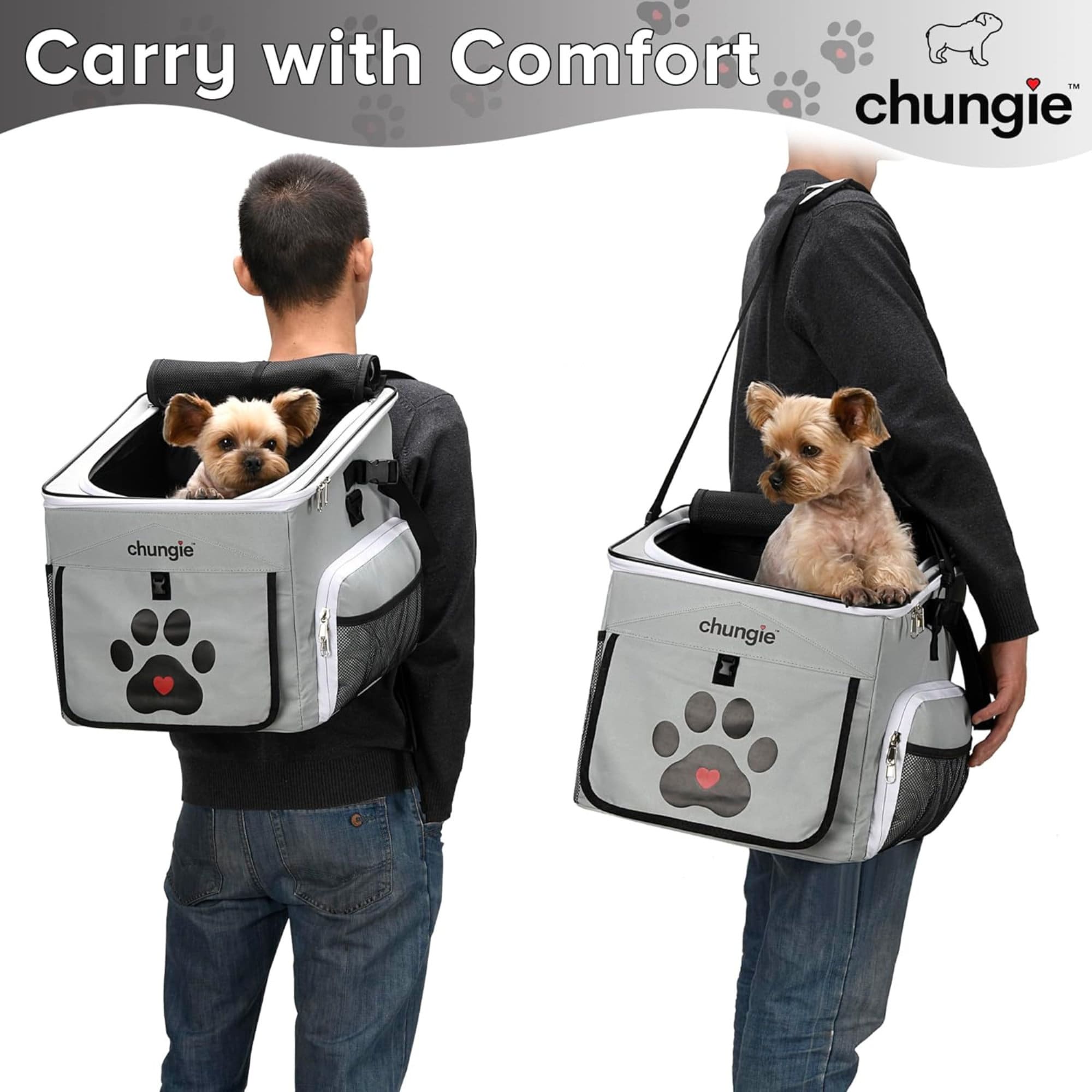 Dog Bike Basket, Soft-Sided Dog Bike Carrier Backpack, Cat Bicycle Basket, Multifunctional Pet Bike Basket Detachable Adjustable Single Shoulder Strap, Foldable Pet Travel Bag For Small Cats And Dogs