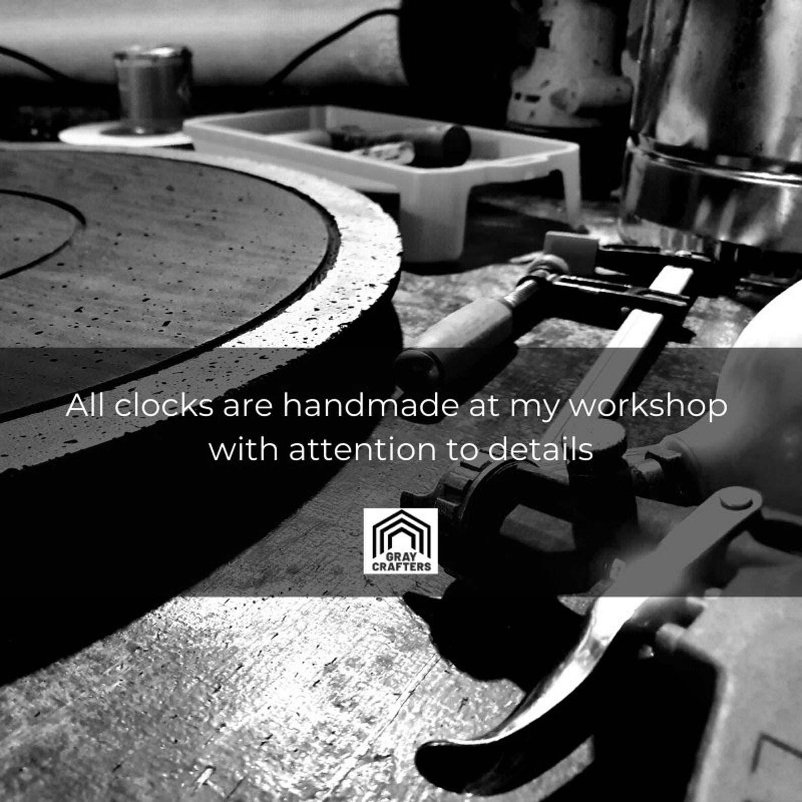 Gold Wall Clock Handmade of Concrete Diam. 60 Cm Etsy