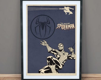 Spiderman - Minimalist Movie Art Print - Poster - Wall Art