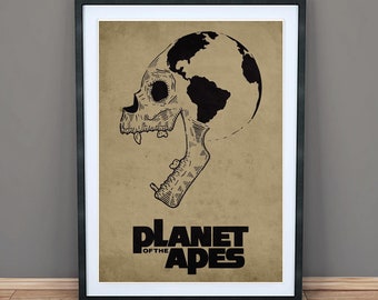 Planet of the Apes - Minimalist Movie Art Print - Poster - Wall Art