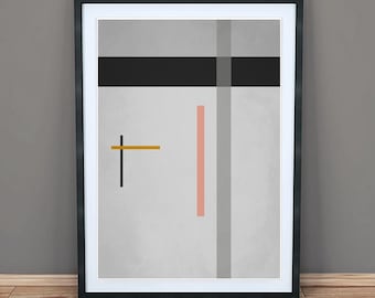 Crossed Lines No.1 - Geometric Abstract Art Print