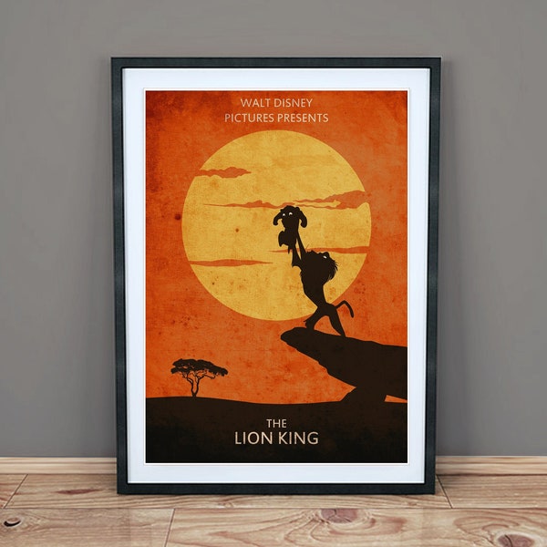 Le Roi Lion - Impression d'art de film minimaliste - Poster - Art mural