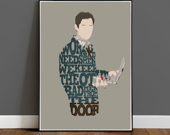 True Detective - Pôster de citação de tipografia Rust Cohle - Impressão de arte de filme minimalista - Pôster - Arte de parede