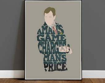 True Detective - Marty Hart Tipografia Citação Pôster - Impressão de arte de filme minimalista - Pôster - Arte de parede