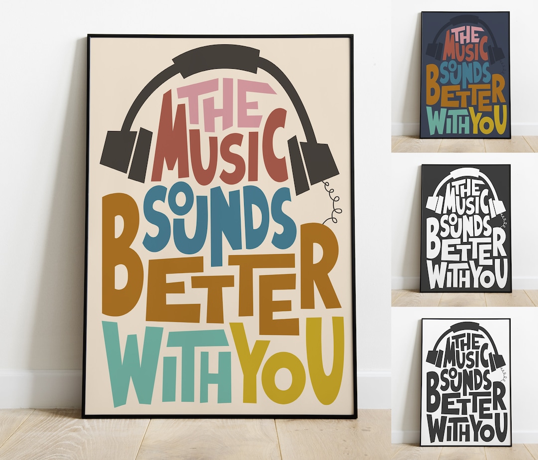 アート・デザイン・音楽 You have more freedom than you're using Music Sounds Better With You Neon Sign, Music Band Decor