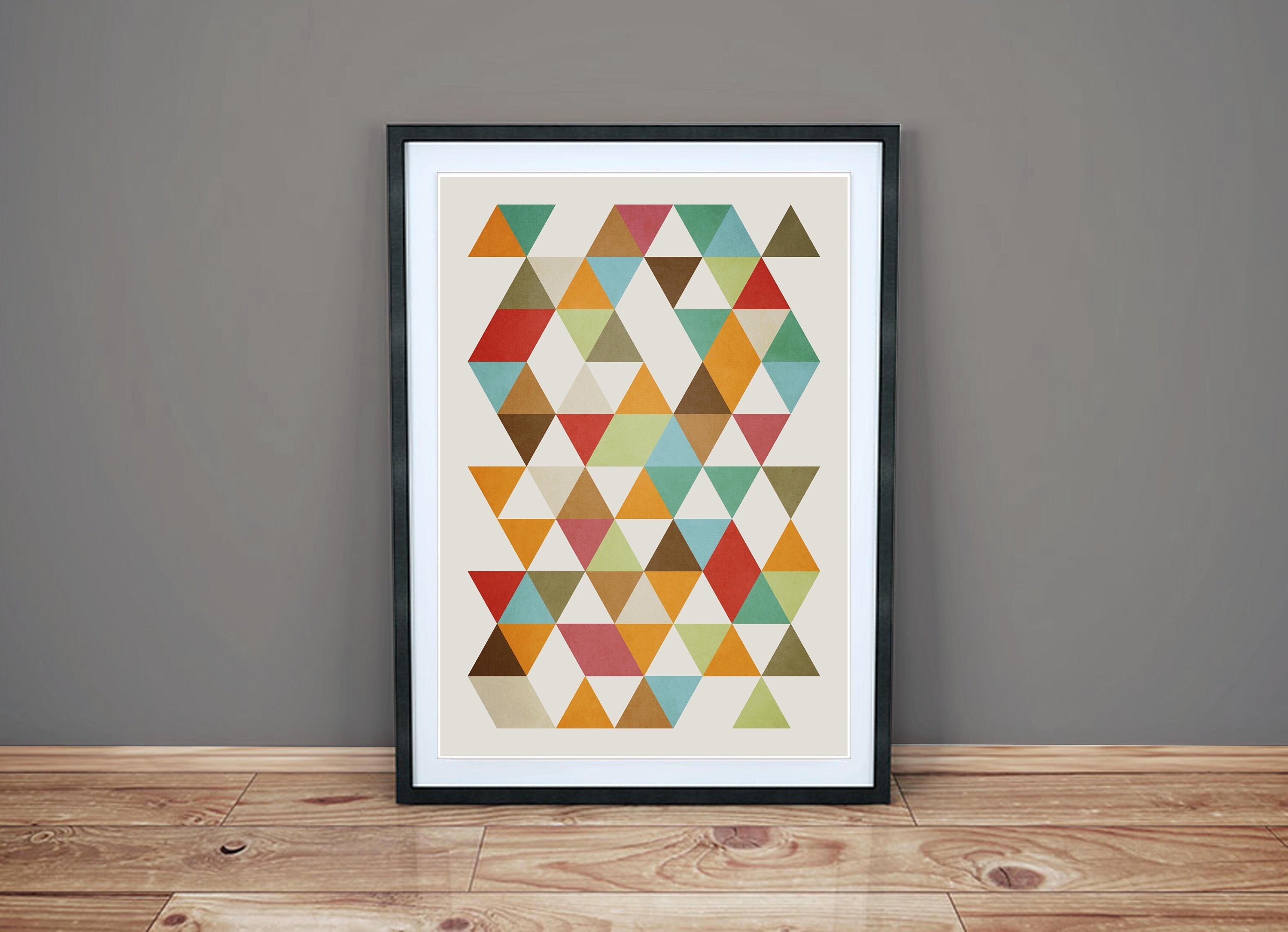 Triangles No.1 - Geometric Abstract Art Print - Etsy