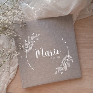 Fotoalbum personalisiert mit Namen Fotoalbum zum Geburtstag, Taufe Geschenk zur Hochzeit Bild 1