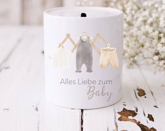 Geschenk zur Geburt | Spardose zur Geburt | Geschenk für Baby