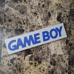GameBoy video game logo sign 8.25in (3D printed, man cave, game room, videogame, decor, gaming, gamer, gift, stocking stuffer)