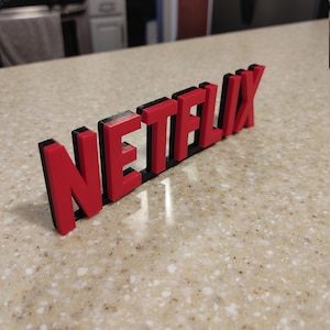 "Netflix-Stil Logo-Schild ~ 19,8 cm (Spielzimmer, Theater oder Theater)"