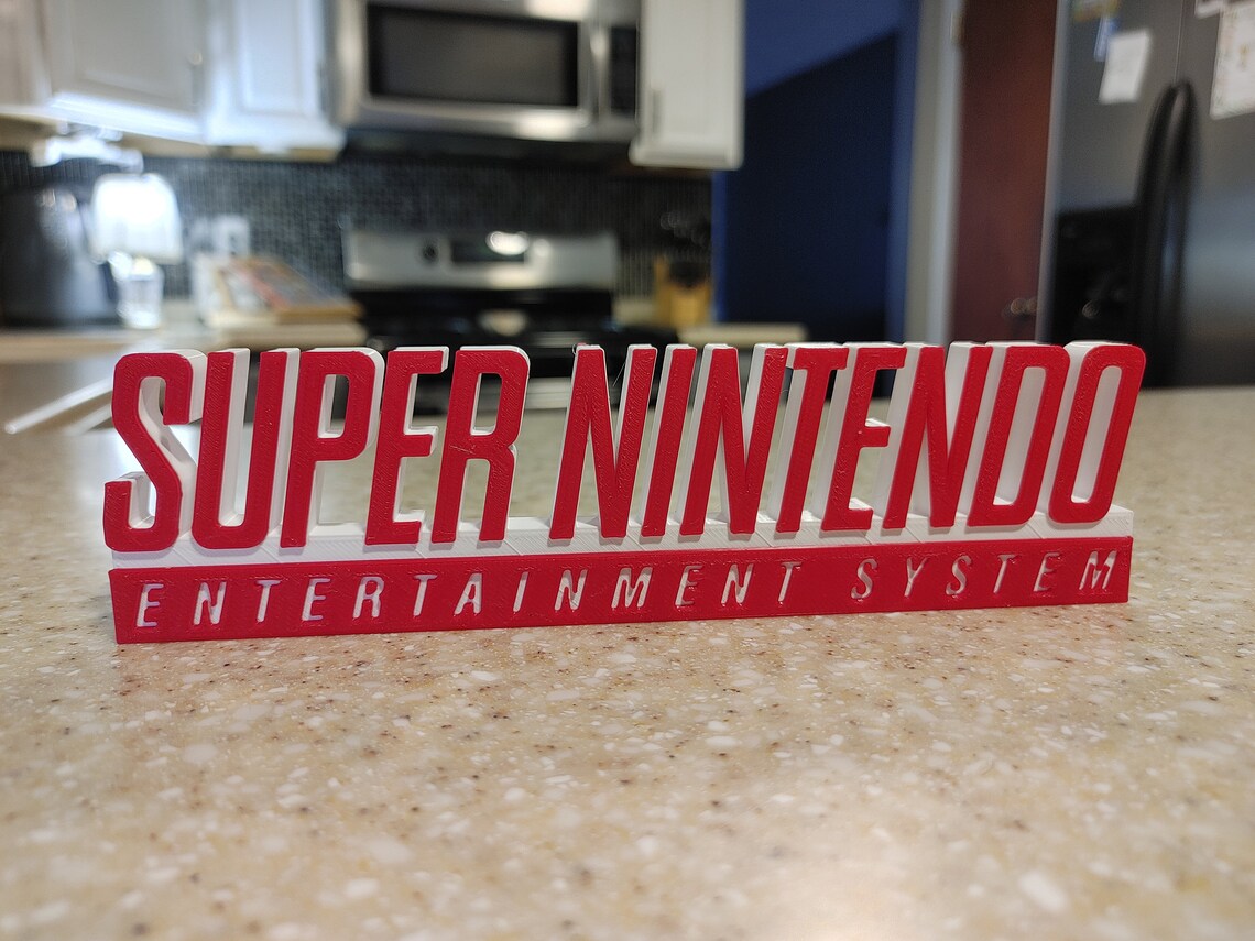 Super Nintendo SNES Video Game Logo Sign 7.5in 3D Printed Etsy Ireland
