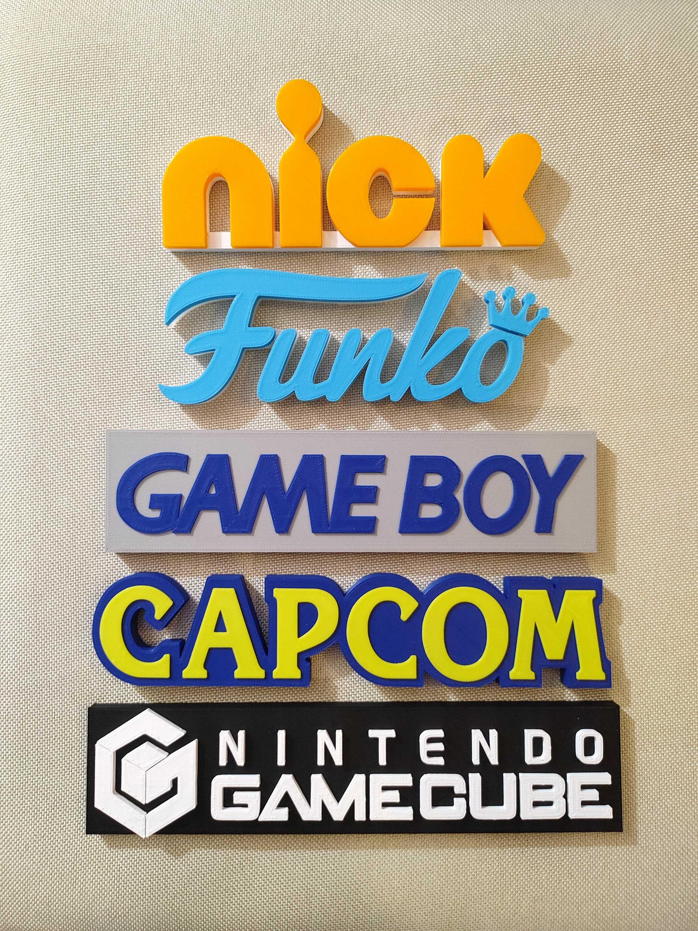 Nintendo Gamecube Video Game Logo Sign 8.5in (3D Printed, Man Cave ...
