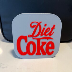 Diet Coke 3D printed sign