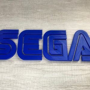 HUGE 15 inch SEGA Video game logo sign (man cave, game room, wall art, decor,  decoration, videogame,  gaming, gamer, gift, christmas)
