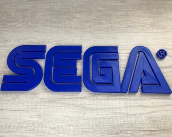 ENORM 15-tums SEGA-videospelslogotypskylt (man cave, spelrum, väggkonst, dekor, dekoration, videospel, gaming, gamer, present, jul)