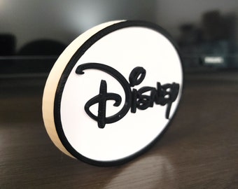 Disney style logo sign (3d printed walt disney studios stocking stuffer)