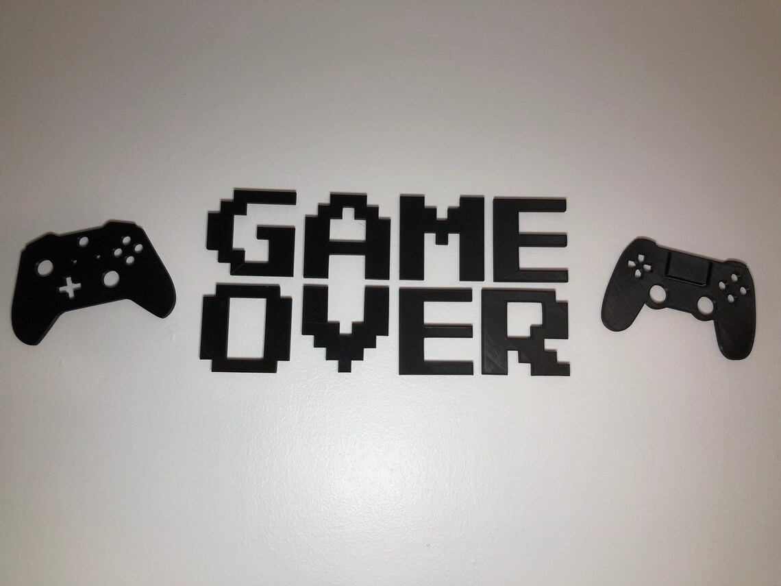 Xbox Controller Wall Art video Game Logo Videogame Man Etsy