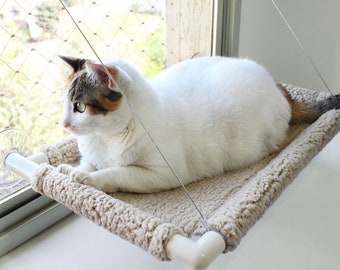 Kshzmoto Cat Window Perch Cat Hammock Window Seat Cat Bed para Gatos
