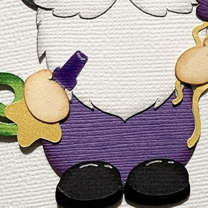 Happy New Years Gnome Pre-made Die Cut Embellishment Paper Piecing ...