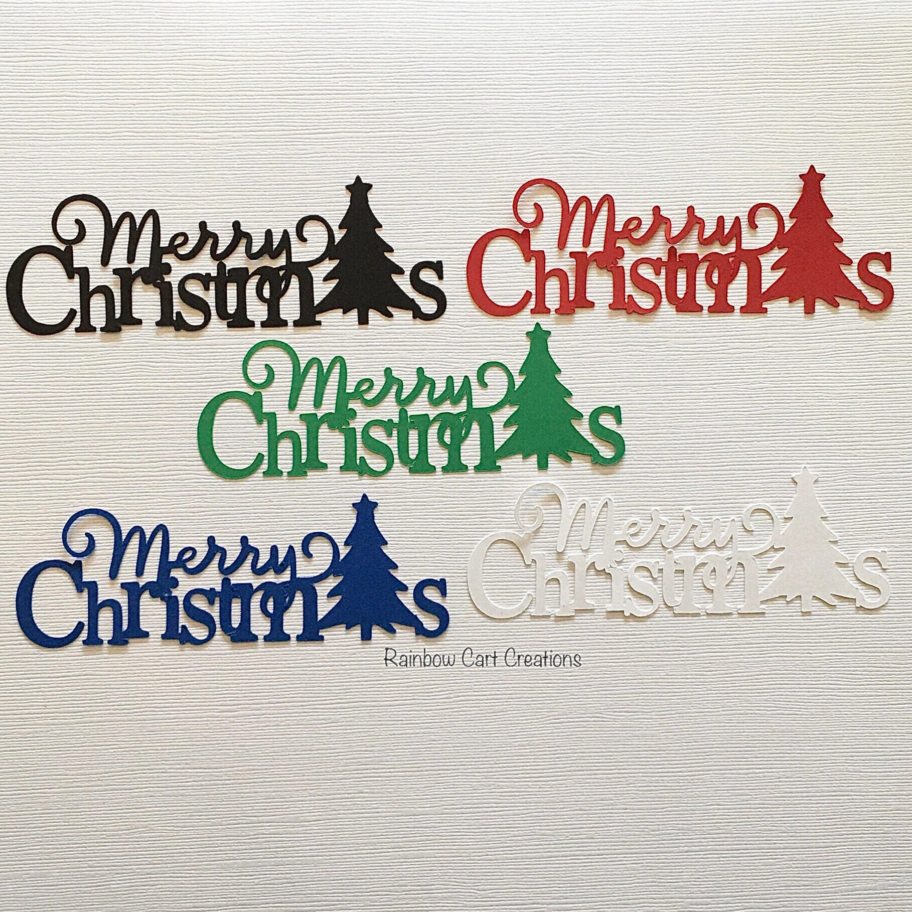 12 Merry Christmas Die Cuts Titles Embellishments Pre-Cut | Etsy