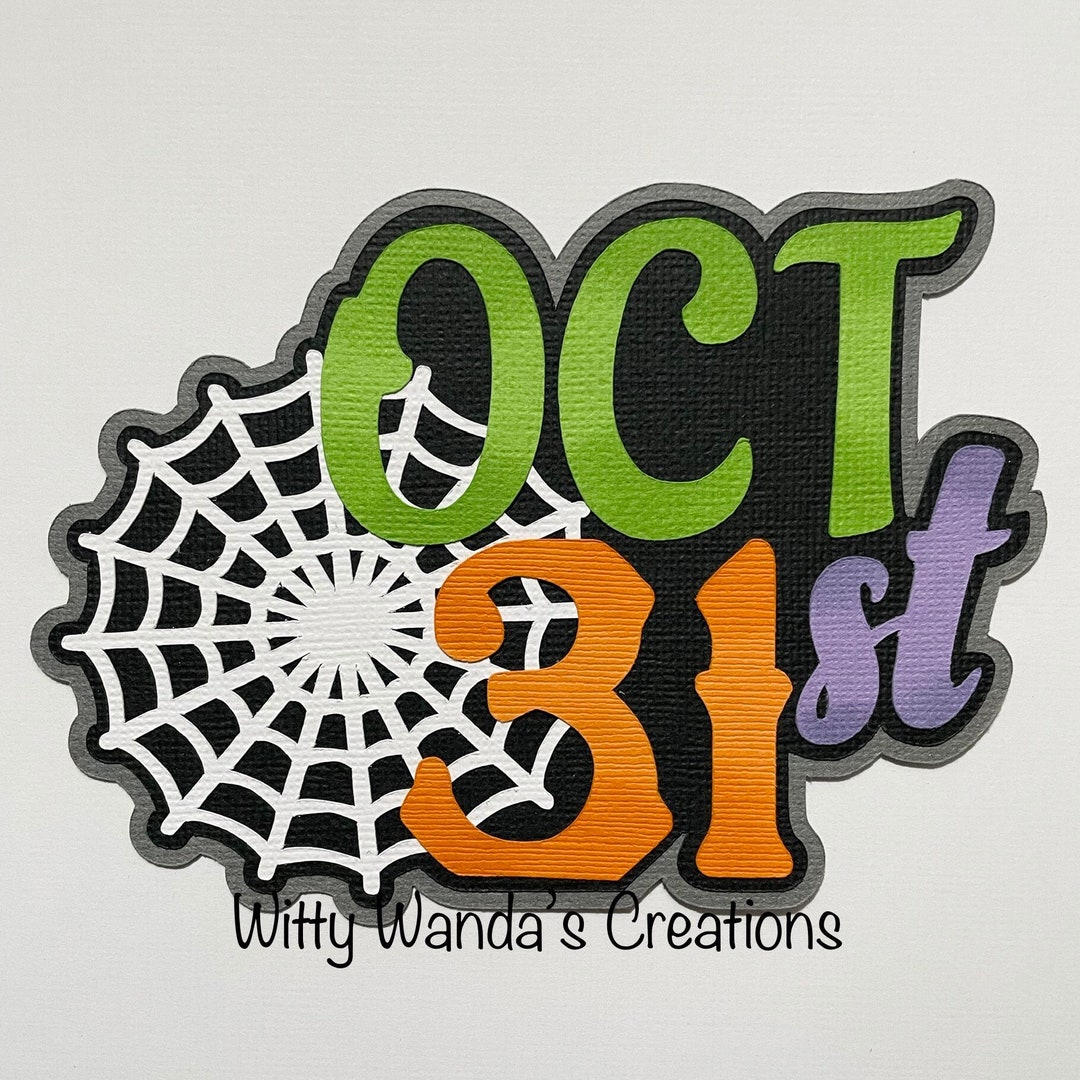 Halloween Oct 31 Title Paper Piecing Pre-made Die-cut Embellishment ...
