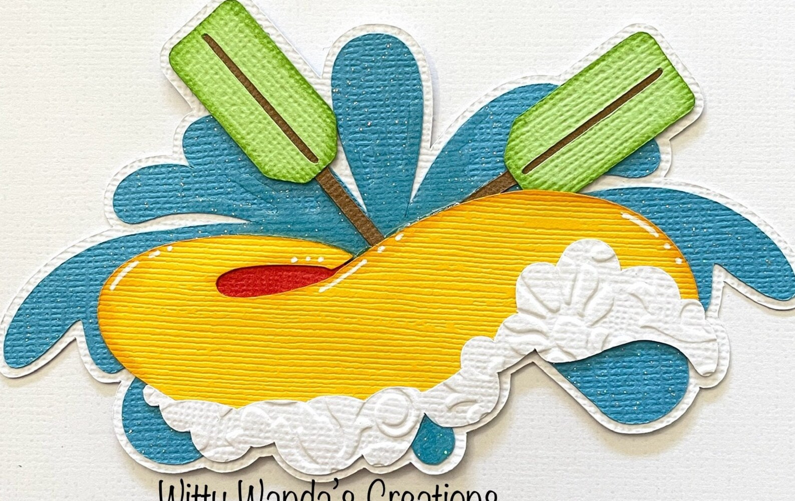 White Water Rafting Raft Title Pre-made Die Cut Embellishments Premade ...
