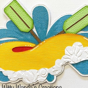 White Water Rafting Raft Title Pre-made Die Cut Embellishments Premade ...