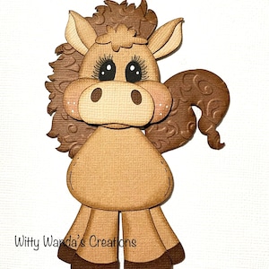 Horse Die Cut Embellishment Paper-Piecing Scrapbook Card Topper Farm Barn Animal #923