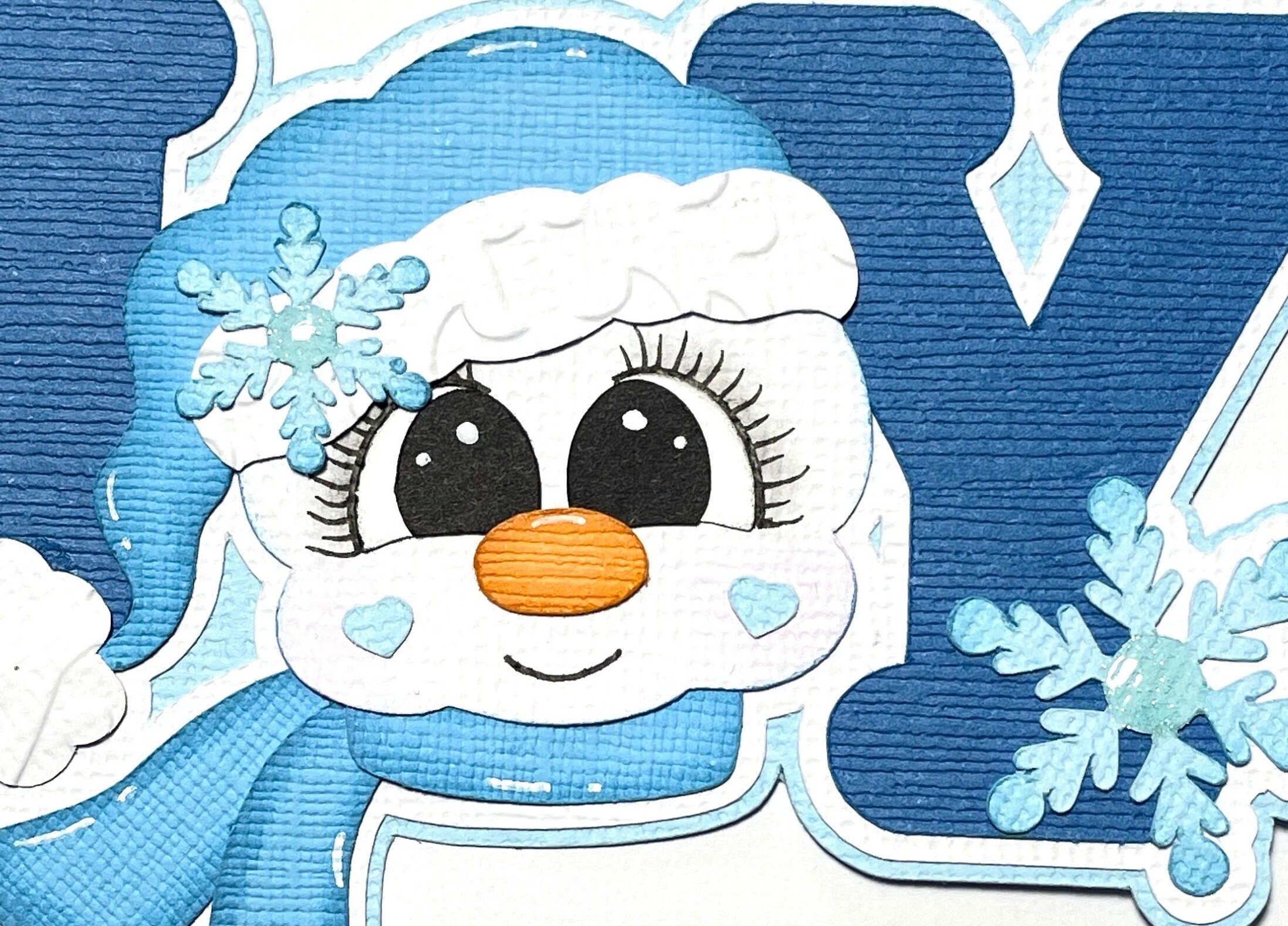 Joy Snowman Title Pre-made Die Cut Embellishments Paper Piecing ...