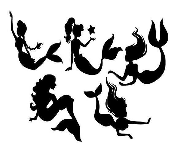 12 Mermaid 1317 Silhouette Die Cuts Embellishments PreCut Etsy
