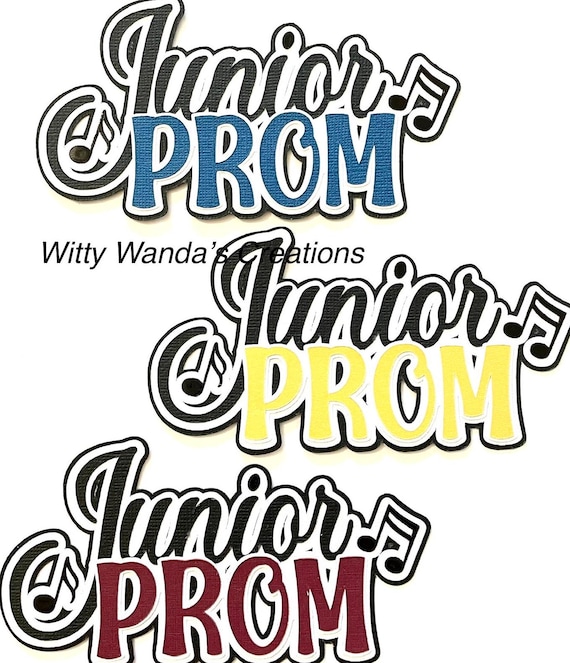 Junior Prom Title Music Notes Pre-made Embellishment Paper-pieced