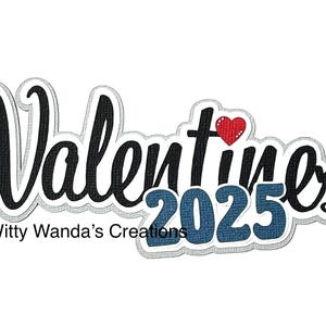 Valentines 2025 Scrapbook Title Embellishment Die-Cut Paper Pieced Cardstock Premade #848