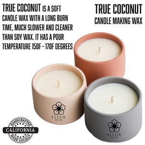 True Coconut wax for candle makers by Fleur De Spa 100% natural DIY wax melts for candles