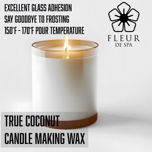 True Coconut wax for candle makers by Fleur De Spa 100% natural DIY wax melts for candles