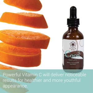 anti aging face serum from Fleur De Spa coconut oil and vitamin c for moisture and hydration