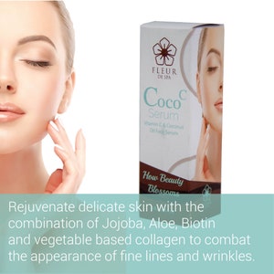 anti aging face serum from Fleur De Spa coconut oil and vitamin c for moisture and hydration