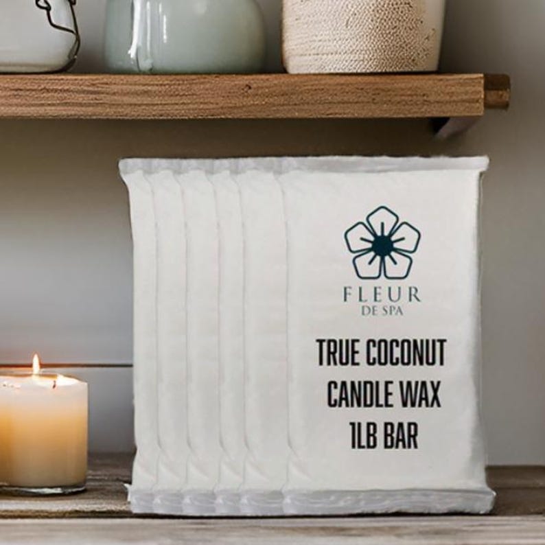 True Coconut wax for candle makers by Fleur De Spa 100% natural DIY wax melts for candles