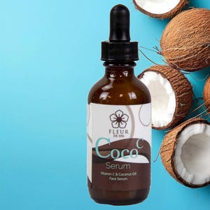 anti aging face serum from Fleur De Spa coconut oil and vitamin c for moisture and hydration