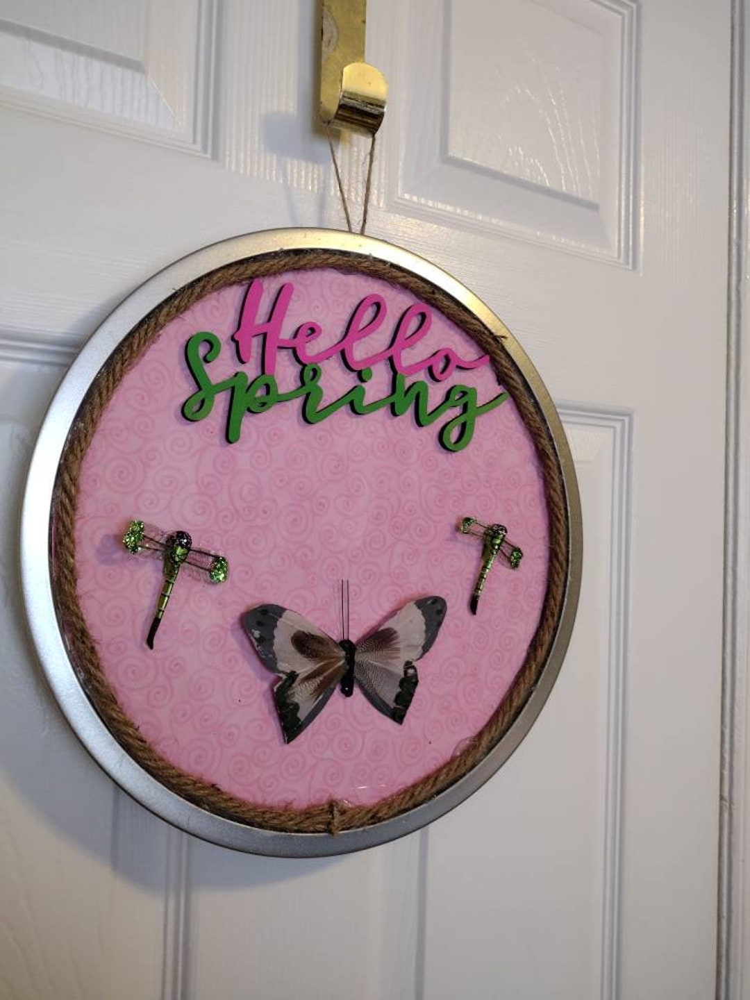 Metal Door Decoration, Garden Metal Door Hanger, Door