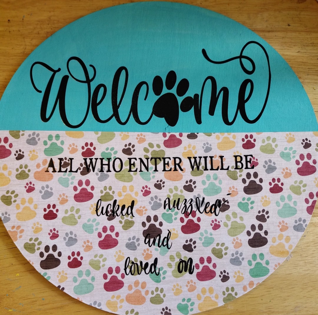 Dog Door Hanger Front Door Decor Dog Decor Welcome Dog Wooden Door Dog Door Hanger Front Door Decor Dog Decor Welcome Dog Wooden Door