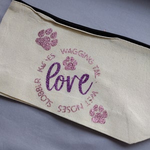Cosmetic Bag, Nail Strips Bag, Dog, Plans With My Dog,Pencil Bag, Gift For Girl, Personalized Bag, Gift For Teacher, Storage, Gifts, make up