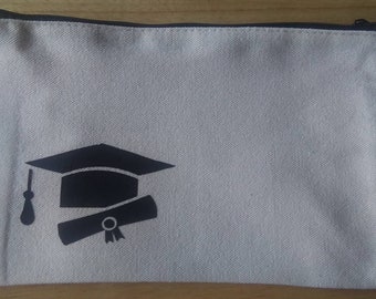 Cosmetic Bag, Nail Strips Bag, Graduation Cosmetic Bag, Pencil Bag, Gift For Graduate, Personalized Bag, Gift for Teacher, Graduate Nail Bag