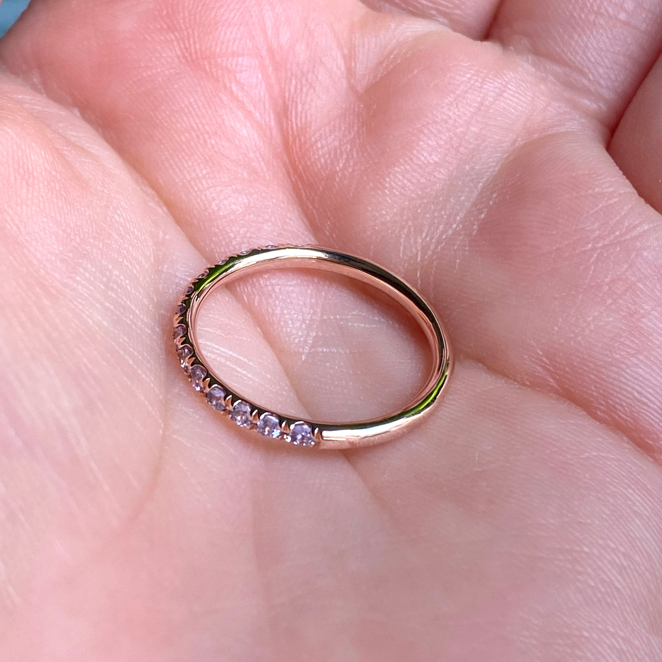 Natural Tanzanite Band Tanzanite Wedding Band Half Eternity Womans