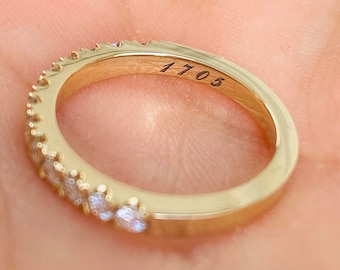 Custom Laser Engraving Services for Jewelry by Blush Karats - Personalization inside ring, Custom Monograms, Initials, Names, Dates, Quotes