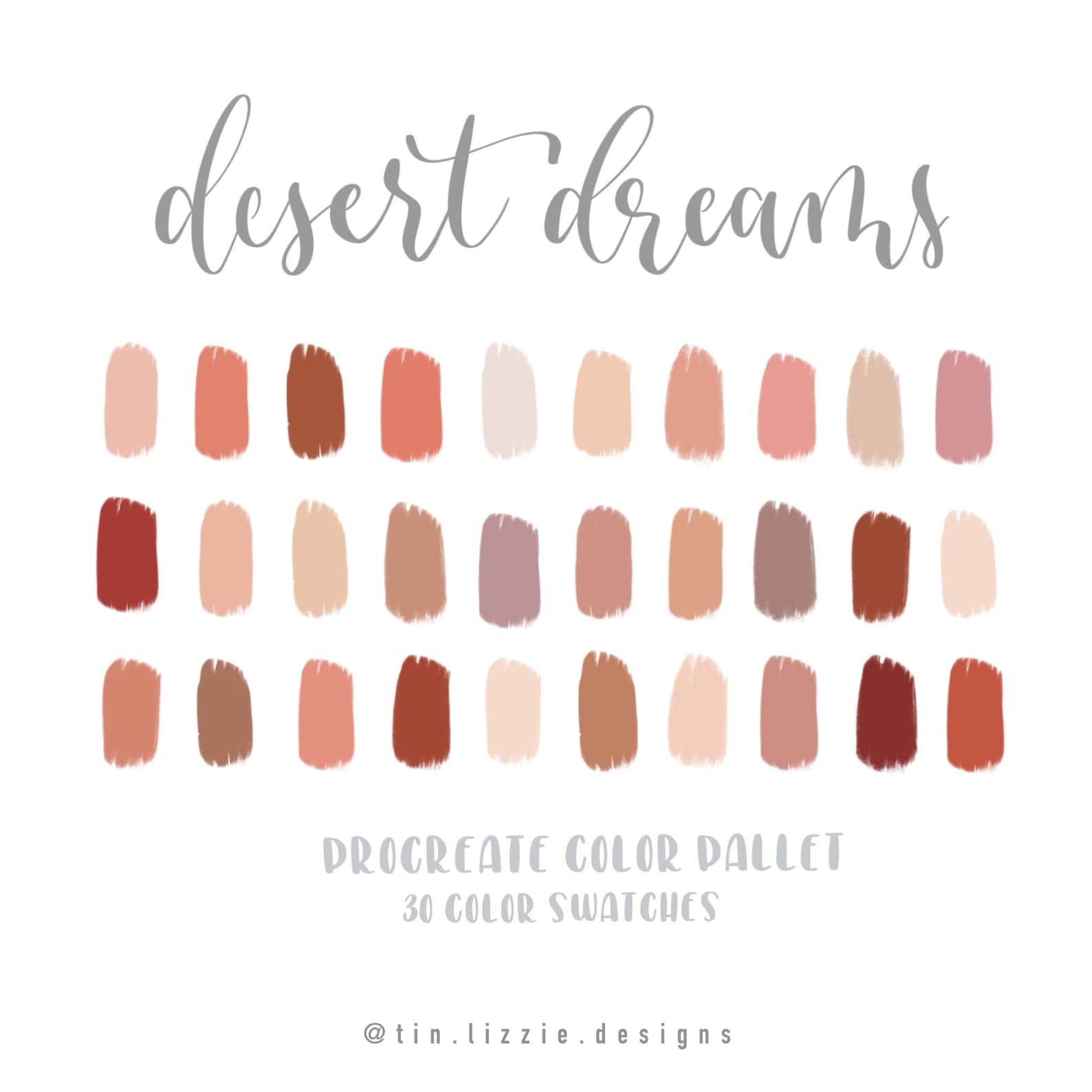Procreate Color Palette Swatches Desert Dreams - Etsy Canada