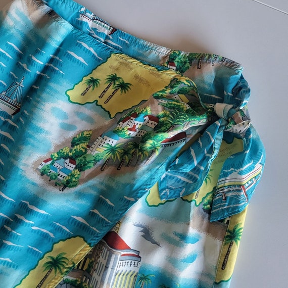 Vintage 1980s Beach Wear Lizsport Tropical Wrap S… - image 5