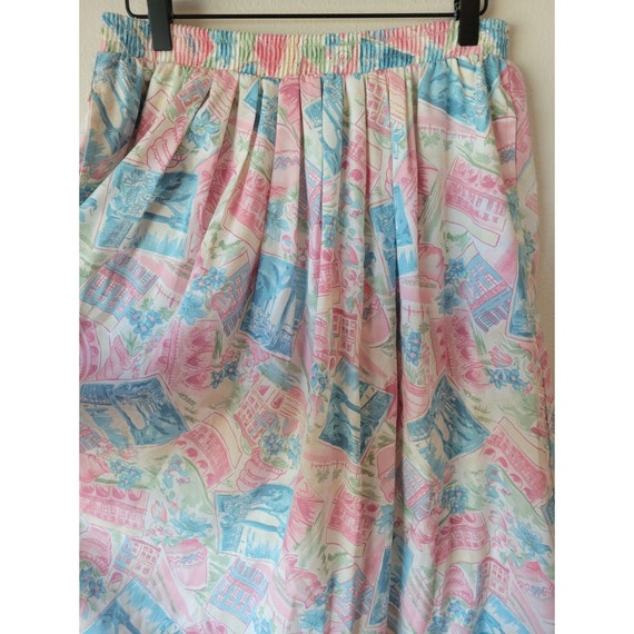 Vintage 90s KORET High Waisted Skirt - Pastel Cit… - image 2