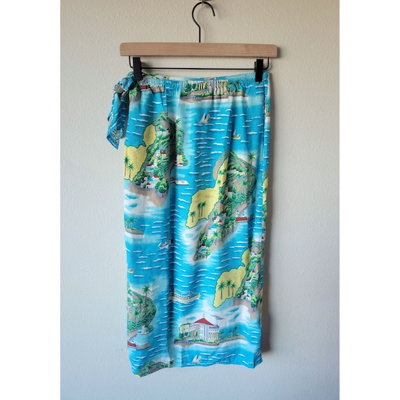 Vintage 1980s Beach Wear Lizsport Tropical Wrap S… - image 4