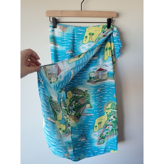 Vintage 1980s Beach Wear Lizsport Tropical Wrap S… - image 3